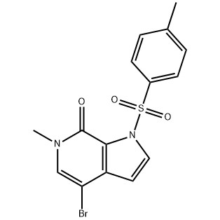4-bromo-6-methyl-1-tosyl-1H-pyrrolo[2,3-c]pyridin-7(6H)-un Rhif CAS. :1445993-87-2