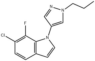 6-Chloro-7-fluoro-1-(1-propyl-1H-pyrazol-4-yl)-1H-indole Rhif CAS. : 1782070-67-0